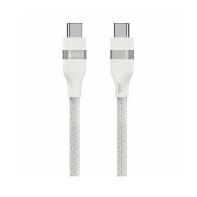 Anker Usb-C To Usb-C Cable 240W (Upcycled-Braided) (1.8M/6Ft) -White
